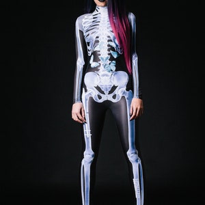 Skeleton Costume, Halloween Costumes, Halloween Adult Costume, Adult Halloween Costume, Womens Halloween Costume, Cosplay Costume, BADINKA image 3