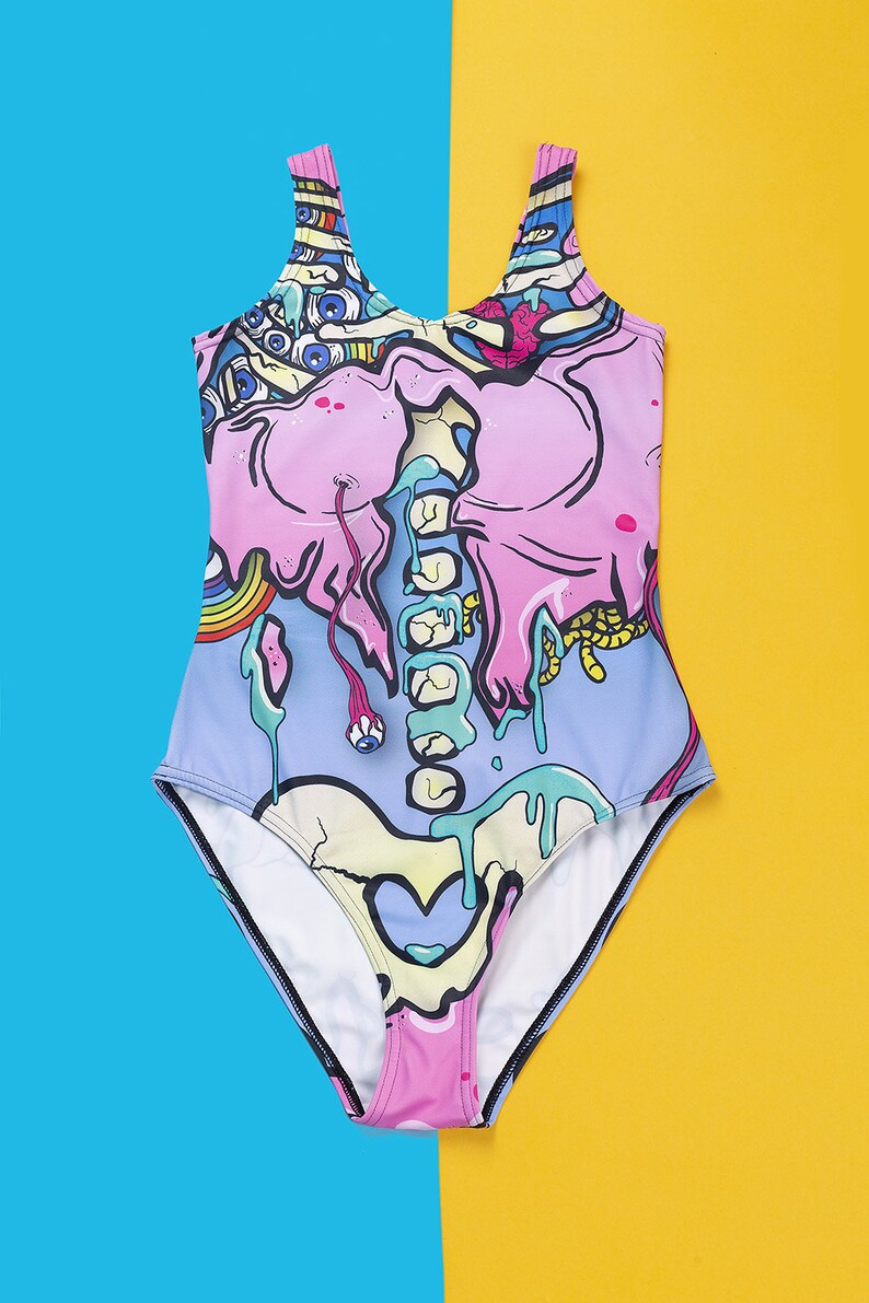 Pastel Goth Swimsuit Leotards for Women Creepy Cute | Etsy