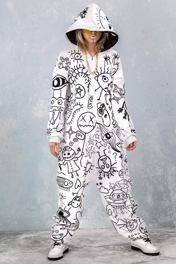 Hijsen beneden Spektakel Festival Onesie Women Adult Onesie Pajama Rave Outfit Party - Etsy