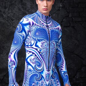 Costume da rave da uomo, tuta da rave da uomo, costume da Burning Man, costume da cosplay da uomo, costume sexy da festival da uomo, tuta da festival da uomo, BADINKA