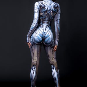 Armor Costume Woman, Halloween Costume Women, Superhero Costume Woman, Cosplay Halloween Costumes, Unique Halloween Outfit, Cyberpunk Wear image 4