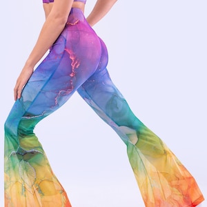 Rave Outfit, Festival Set, Pride Pants, Rave Clothing, Mesh Crop Top, Transparent Pride Pants, Rave Set, Festival Outfit, Pride Outfit