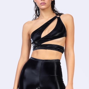 Festival Black Top For Women, Rave Top For Woman, Party Sexy Top Women, Party Wear, Unique Festival Top For Woman, Sexy Black Outfit Women