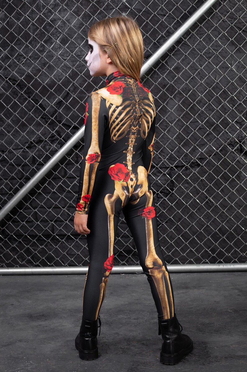 Skeleton Costume Kids Girls Skeleton Costume Kids Skeleton Etsy