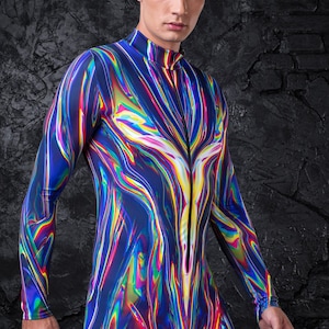 Tuta da uomo, Tuta da uomo, Costume da tuta, Abbigliamento rave uomo, Outfit rave uomo, Costume Burning Man, Abbigliamento estetico, Moda maschile