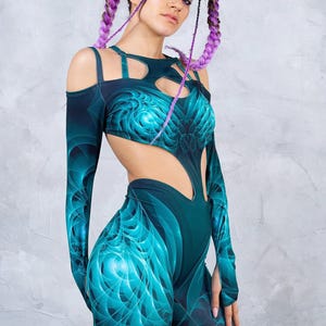 Abbigliamento da rave, tuta da festival, tuta sexy, abbigliamento da Burning Man, abbigliamento da rave, abbigliamento da festival, tuta da rave, abbigliamento psichedelico,