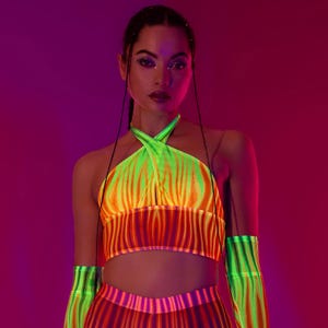 Festival Top Woman, Mesh Top, Rave Outfit, Festival Set, Rave Clothing, Mesh Crop Top, Transparent Long Sleeve Top, Festival Outfit Woman