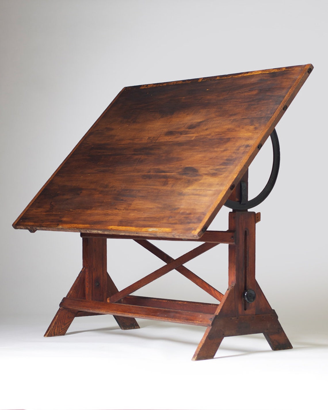 Vintage Wooden Hamilton Drafting Table Etsy