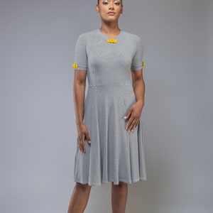 Marija midi swing dress with bow detail image 1