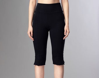 Mae pencil capri with side slit