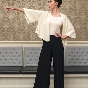 The Laima Kimono style throw over cropped swing jacket image 3