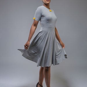 Marija midi swing dress with bow detail image 5