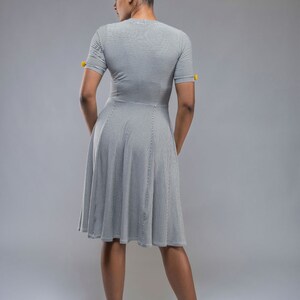 Marija midi swing dress with bow detail image 4