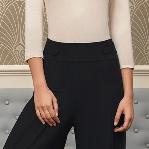 The Sheila bamboo jersey pleated extra wide leg palazzo trouser image 3