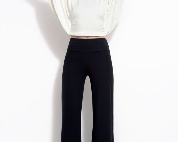Capelet style crop top in stretch bamboo - the Nadine