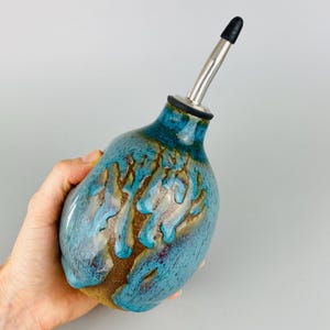 Keramik Olivenöl Spender Flasche Öl Menage Blau Baum Drippy handgemachte Küche Wohnkultur Einweihungsparty Geschenk Sirup Spender Sojasauce