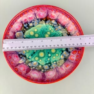 Ceramic Bowl Large Pink Blue Serving Bowl Salad Bowl Speckled Pottery Handmade image 10