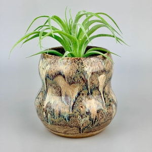ceramic planter pot wavy vase drippy rainbow curvy wavy no drainage