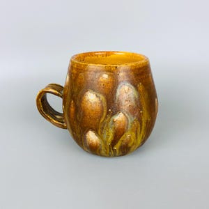 Handmade Ceramic Big Mug Stein Speckled purple Green Huge Handle Pottery 12 oz big mug coffee tea beer