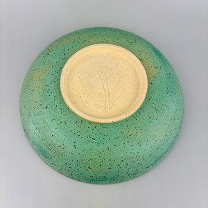 Ceramic Bowl Large Pink Blue Serving Bowl Salad Bowl Speckled Pottery Handmade image 4