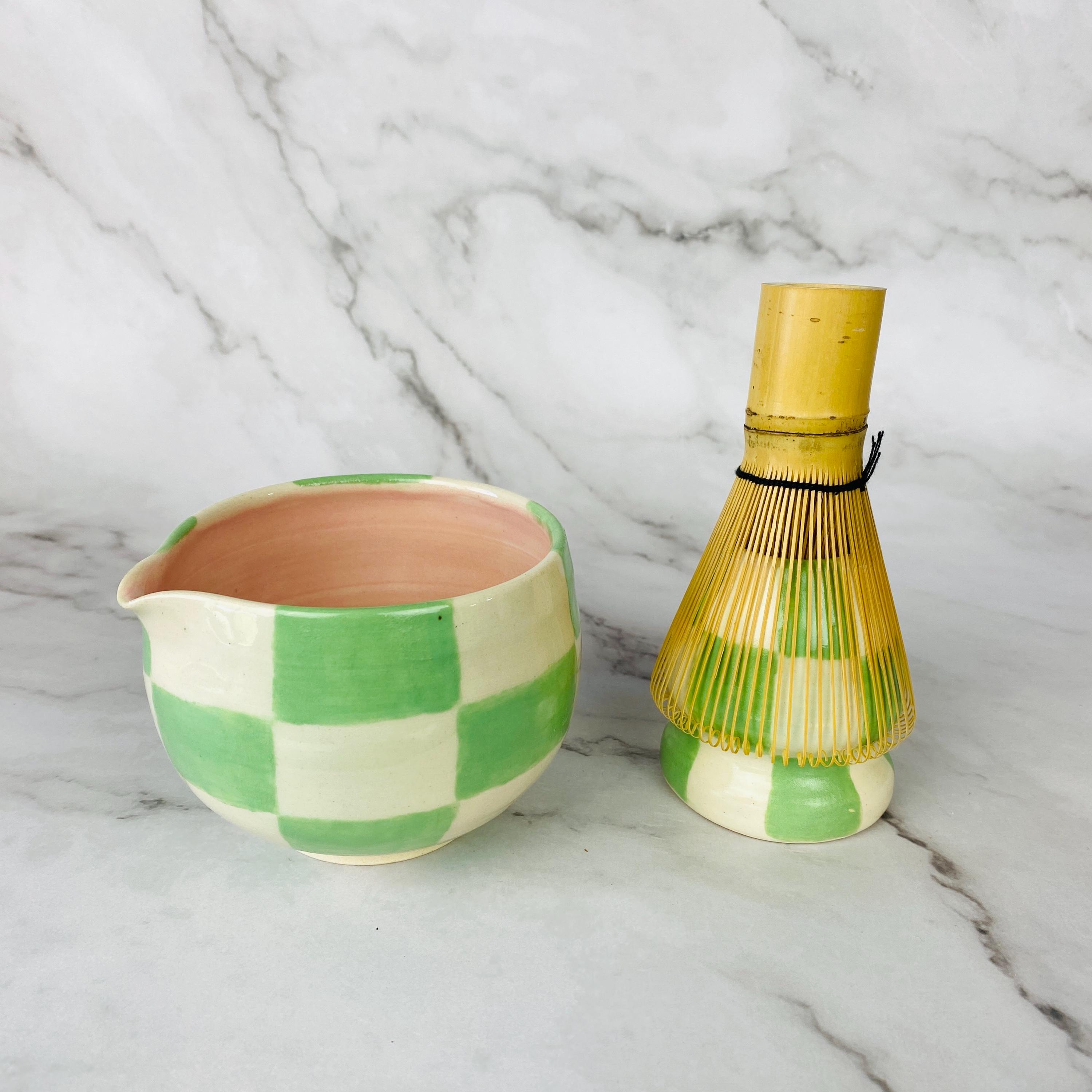 Matcha Bowl Japanese Chawan Matcha Tea Bowl Handcafted Geen