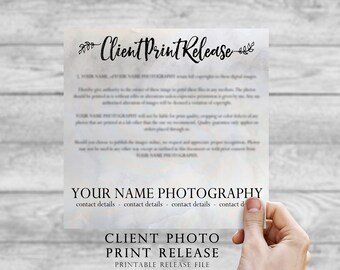 Client Print Release Photography Postcard Template - Photography Marketing Postcard / Photography Template / Photographer Print Release