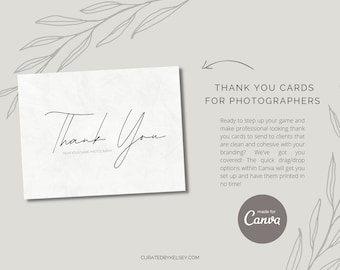 Canva Photography Thank You Card | Canva Templates for Senior & Family Photographers | Canva Senior Photographer Thank You Card