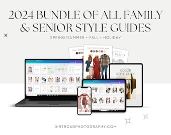 2024 MEGA Style Guide Bundle | Senior & Family Photography Client Resources | Editable Canva Templates for Spring, Fall, and Holiday Session