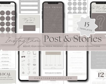 Canva Instagram Story Templates for Social Engagement & Interaction | Influencer Marketing for Instagram created in Canva