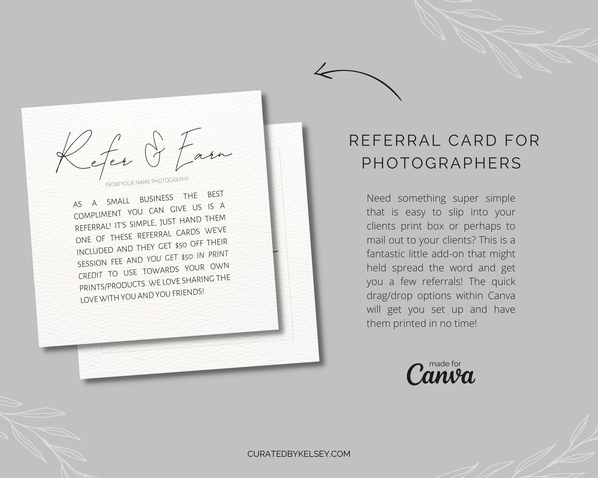 Image 6 for Photography Referral Card Templates