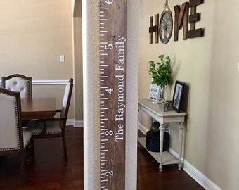 Personalized Wood Growth Chart Ruler: Children's Height Measuring Board