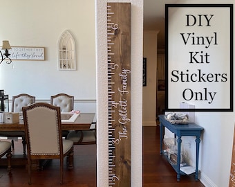 DIY Growth Chart Ruler Vinyl Decals: Personalized Height Marker