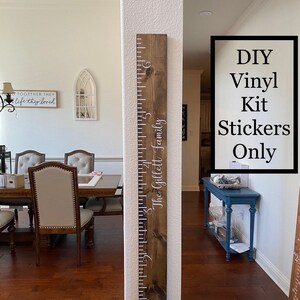 DIY Growth Chart Ruler Vinyl Decals: Personalized Height Marker