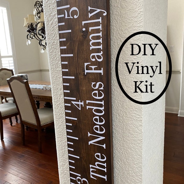 Do It Yourself Growth Chart Ruler VINYL Decals only, DIY Growth Chart, Personalized Growth Chart Vinyl