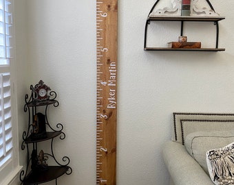 Personalized Wood Growth Chart Ruler: Children's Room Decor