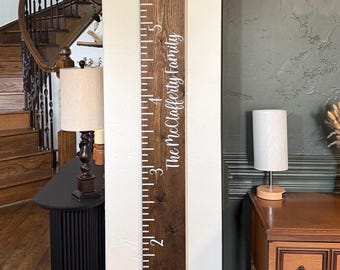 Personalized Wooden Growth Chart Ruler: Kids Height Tracker