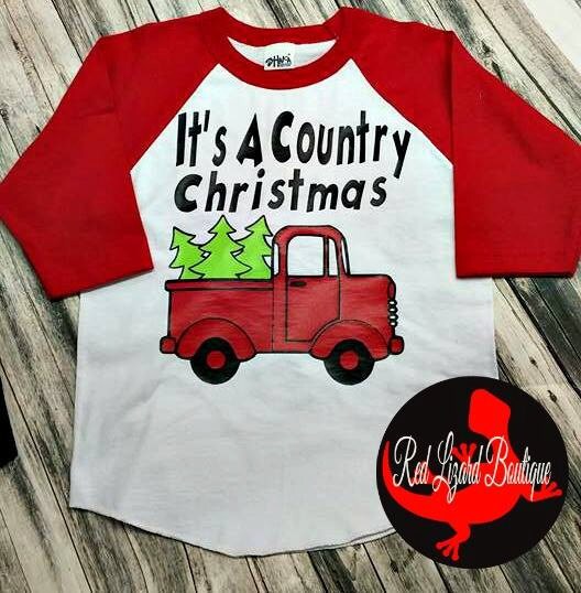 Kid's Country Christmas Shirt | Etsy