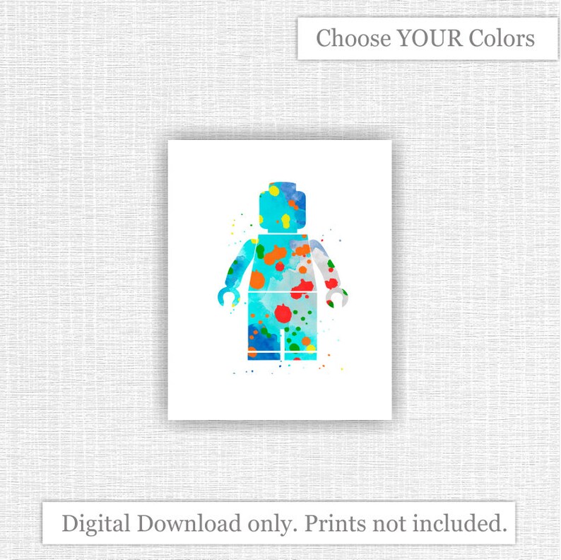 Immediate Down load LEGO Gentleman Multicolored Watercolor Print Youngster Space Playroom Decor wall Artwork prints 5x7, 8x10, 11x14, 16x20 image relating to Lego Man Printable identified as Immediate Down load LEGO Gentleman Multicolored Watercolor Print Child Area Playroom Decor wall Artwork prints 5x7, 8x10, 11x14, 16x20