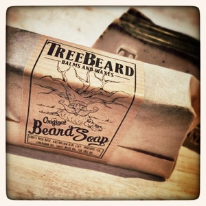 Beard Soap by TreeBeard with Goats Milk, Australian Blue Clay, Yorkshire Tea, and Botanical Oils image 2