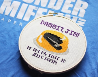 The Office Jello Stapler *Cross Stitch PATTERN DOWNLOAD*