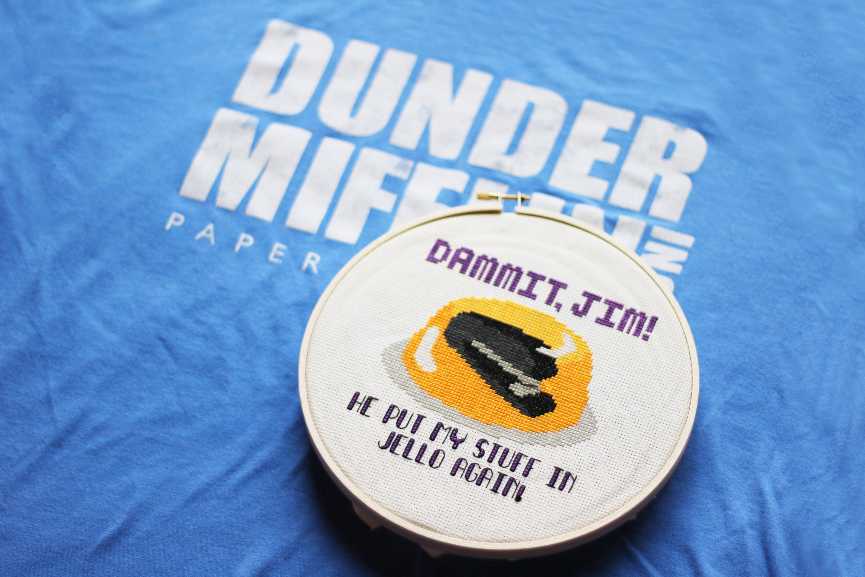 PDF PATTERN: Dunder Mifflin the Office Logo Cross (Download Now