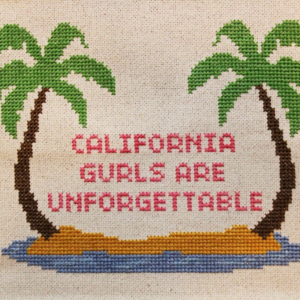 California Gurls Katy Perry Cross Stitch PATTERN Download