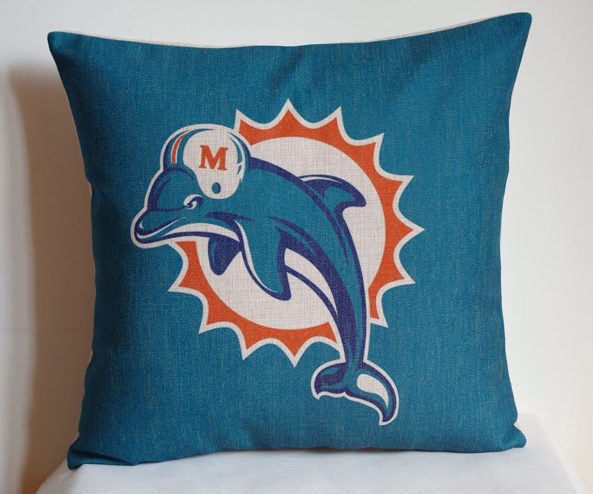 NFL Miami Dolphins pillow Miami Dolphins decor pillow | Etsy