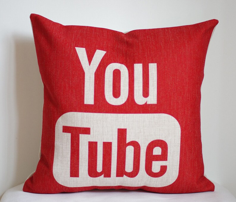 Youtube Pillow Covergoogle Youtube Pillow Case Social Media Etsy
