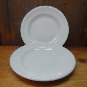 Empire Crockery Co Ltd Three White Ironstone Bread Plates Vintage Restaurant Ware Burslem England