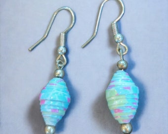 Handmade Upcycled Paper Beads Earrings