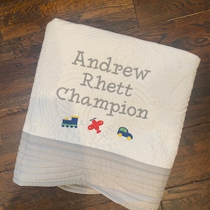 Personalized Heirloom Quilt for a sweet baby boy