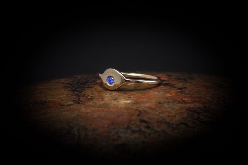 Engagement Sapphire Ring Stacking Ring Sapphire Unique Engagement Ring Solid Gold Ring timna Gold Sapphire Ring Precious Stone Ring