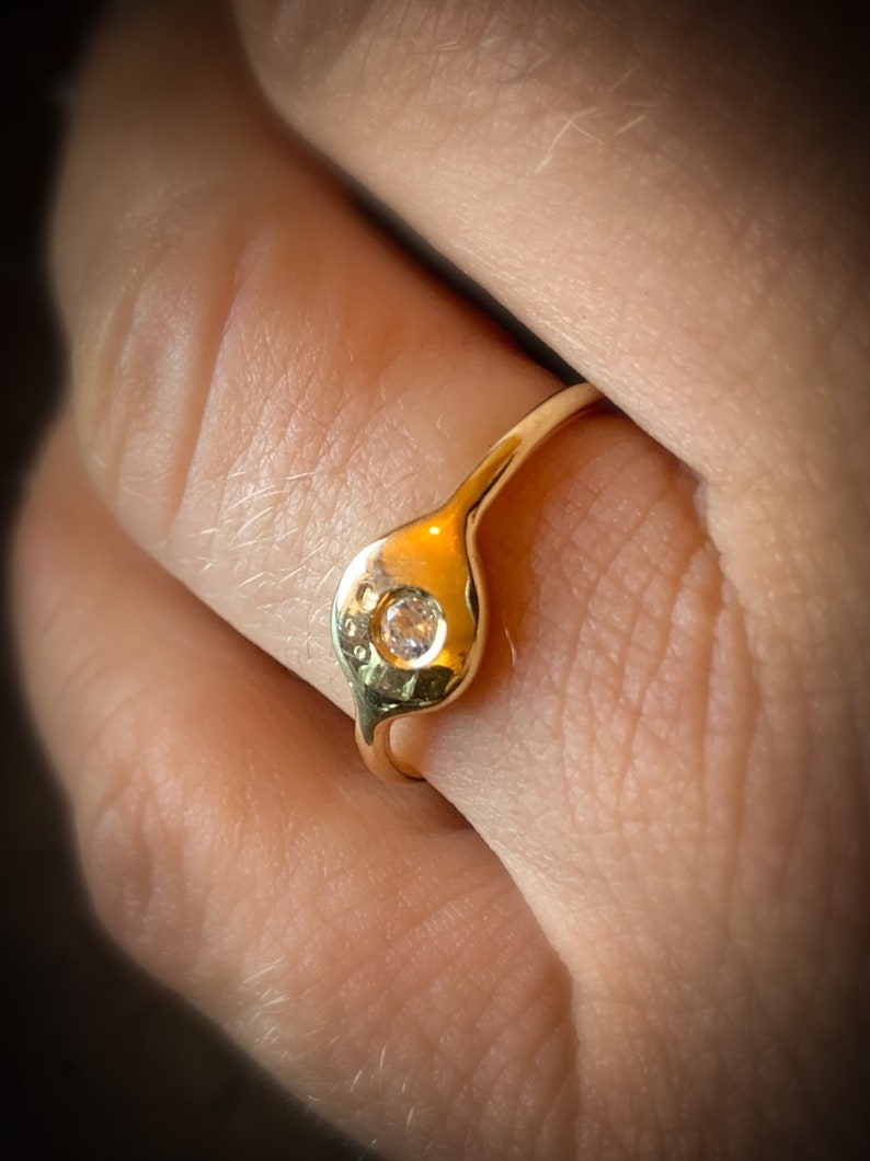 Engagement Sapphire Ring Stacking Ring Sapphire Unique Engagement Ring Solid Gold Ring timna Gold Sapphire Ring Precious Stone Ring