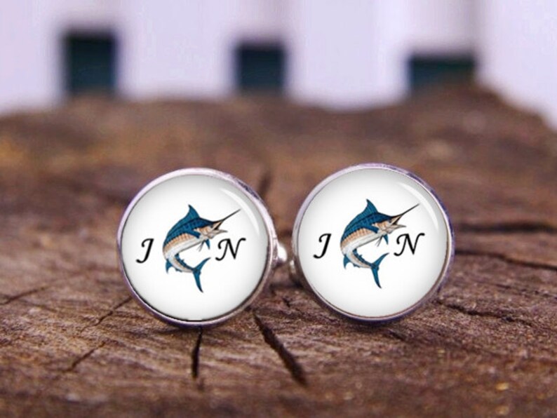 marlin cuff links custom swordfish cufflink groomsman gifts marlin cufflinks billfish cufflink wedding cufflink sailfish cuff links